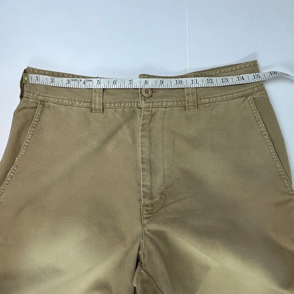 Free People Cleo Washed Chino Pants Straight Leg Tan Khaki Cargo Roll Cotton 4
